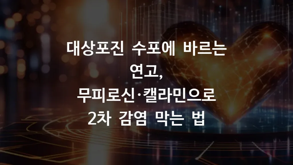 대상포진 수포에 바르는 연고, 무피로신·캘라민으로 2차 감염 막는 법