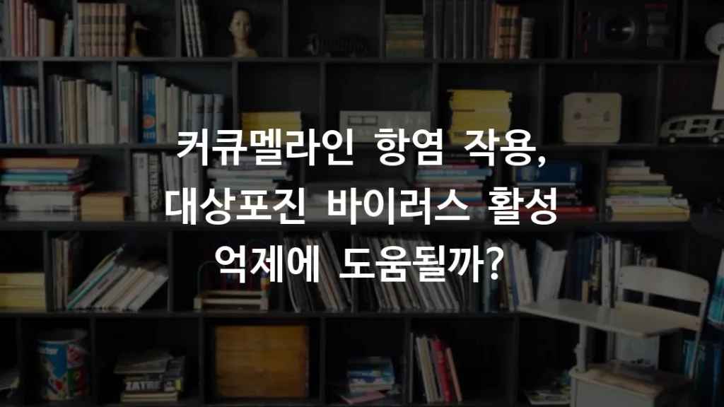 커큐멜라인 항염 작용, 대상포진 바이러스 활성 억제에 도움될까?